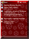 Maroon Snowflakes theme